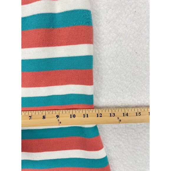 Babaton Sculpt Knit Halter Dress Women’s Size S Turquoise Stripe Backless - Picture 3 of 9